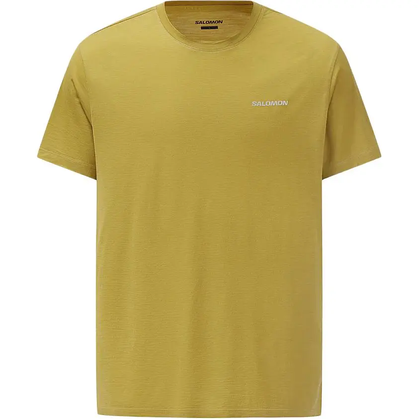 SALOMON T-Shirts Men's Mustard Crew Neck
