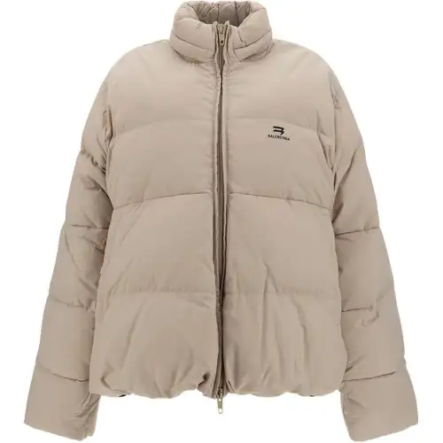 Balenciaga SS23 Puffer Jacket Regular Fit Women's Khaki
