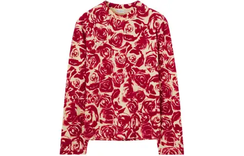 Burberry Knitwear Women's Red Crew Neck Moderate Other