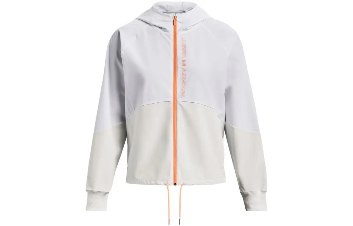Under Armour Jackets Women's White Hooded Moderate Straight Fit