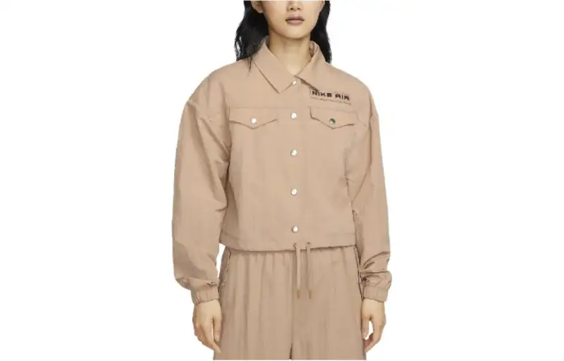 Nike Jackets Women's Brown Lapel Moderate Other
