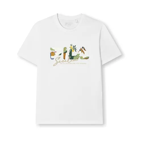 FILA Heritage T Shirt Unisex Cloud White