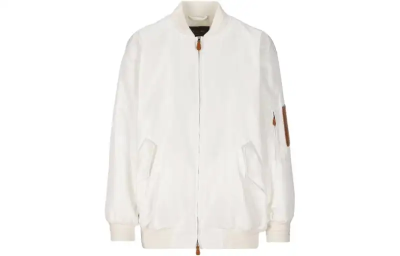 Loro Piana Jackets Women's White Crew Neck Moderate Other