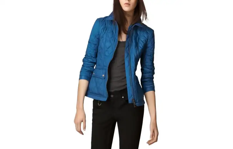 Burberry Jackets Women's Blue Lapel Moderate Other