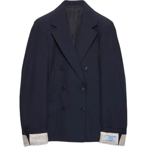 Prada double-breasted kid mohair blazer