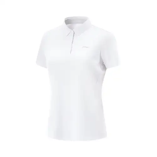 Li Ning Fitness Series Polo Shirt Women's Standard White