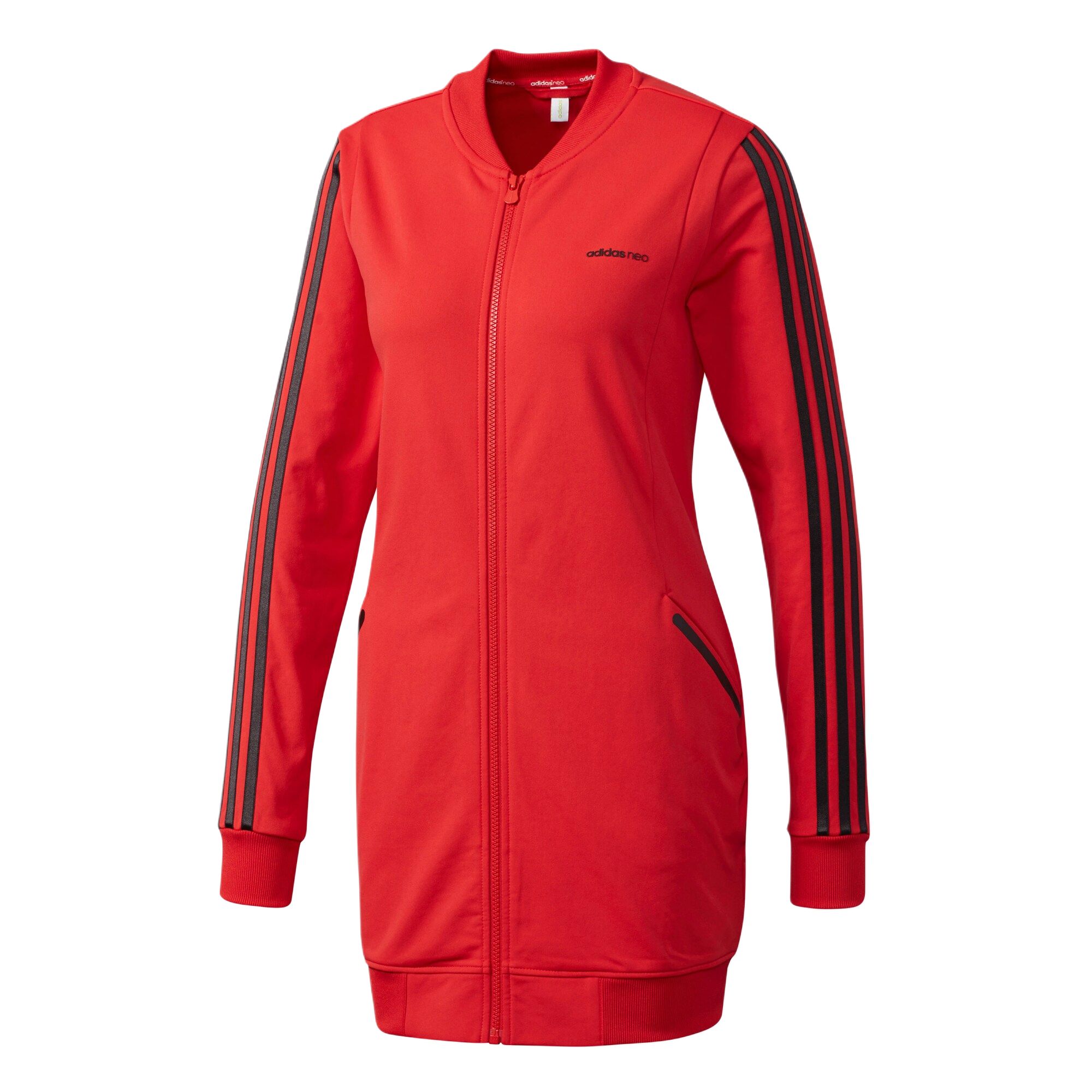 Женская куртка adidas neo ELNG BMBR TT (красно-черная)