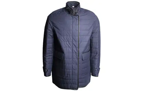 Burberry Down Jackets Women's Marine Blue Stand Collar Moderate Other