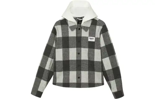 Skechers Colorful Jacket Women's Alloy Gray Plaid