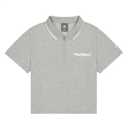New Balance Polo Shirt Women's Medium Gray