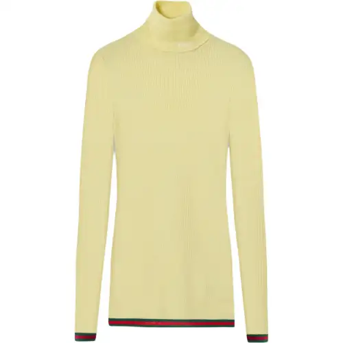 Gucci ribbed-knit turtleneck top