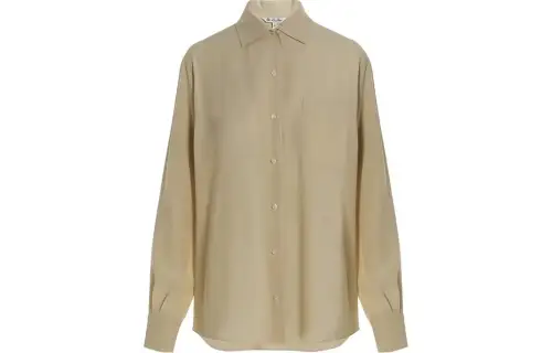 Loro Piana Shirts Women's Ecru Pointed Collar Moderate Other