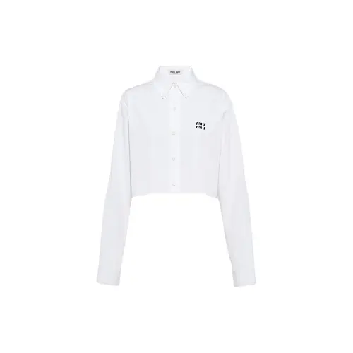 MIU MIU Poplin Shirt Women's White