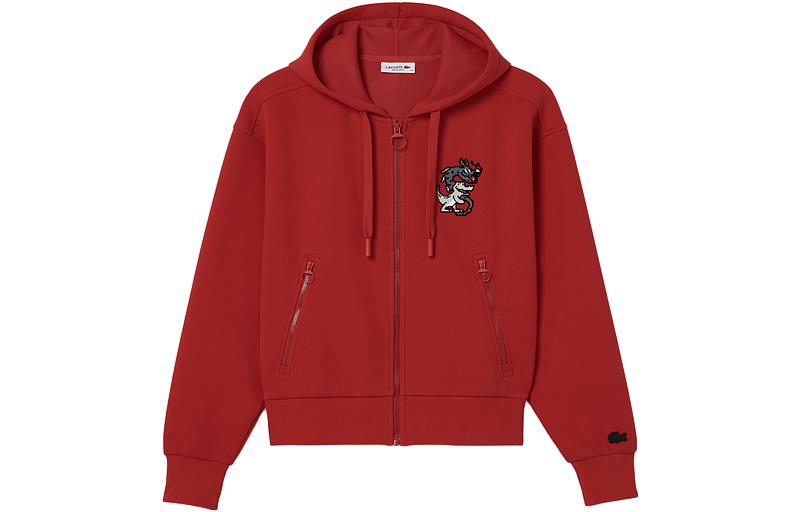 Женское худи LACOSTE (красное)