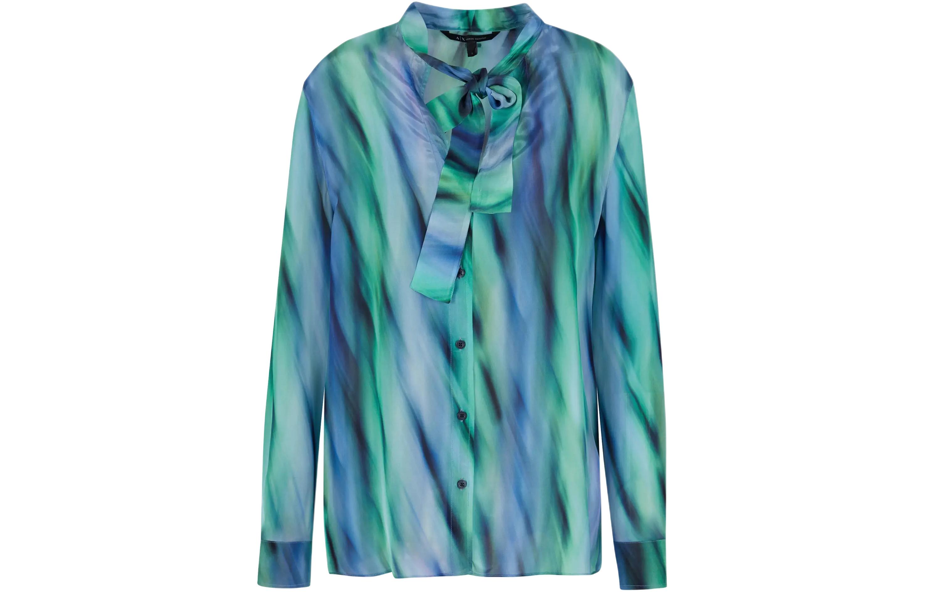 ARMANI EXCHANGE Armani, green shirt, print