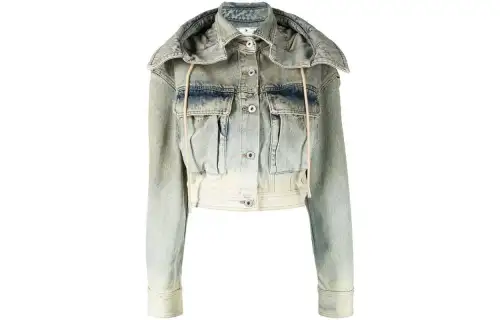 OFF WHITE Hooded Denim Jacket
