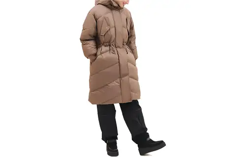 HERMES Jackets Women's Brown Hooded Moderate Other