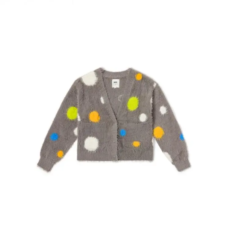 Vans Knitwear Women's Coffee V-neck Moderate Cardigan