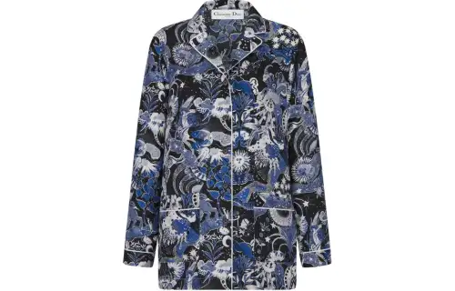 Dior printed button-down silk shirt