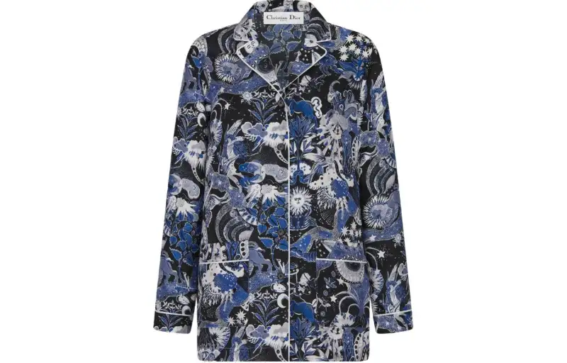 Dior printed button-down silk shirt