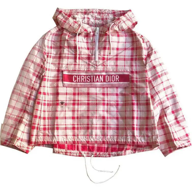 DIOR Jackets Women's Red Hooded Moderate Other