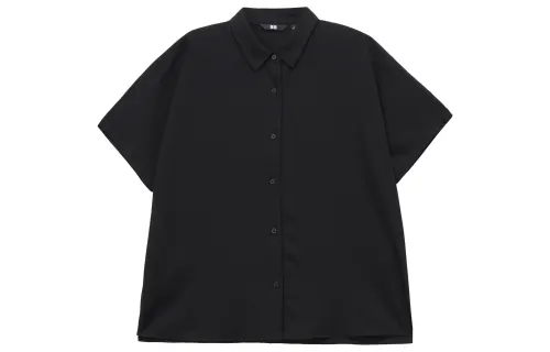 UNIQLO Shirts Women's Black Pointed Collar Moderate Other