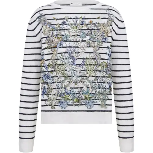 DIOR Knitwear Women's White Crew Neck Moderate Other