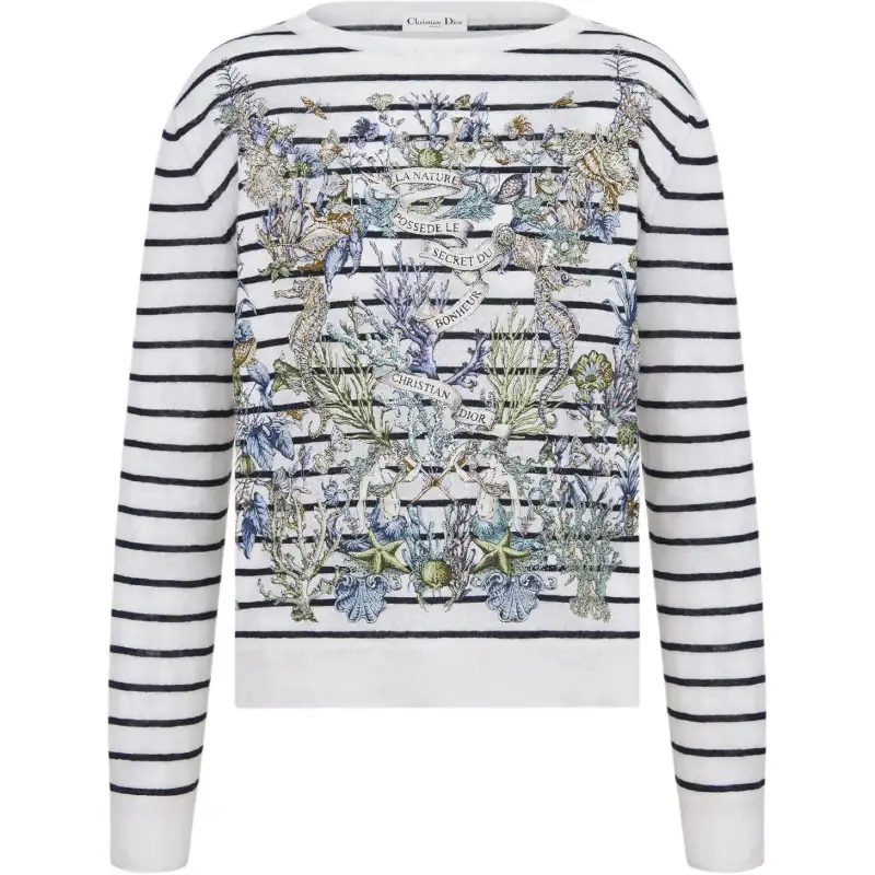 DIOR Knitwear Women's White Crew Neck Moderate Other