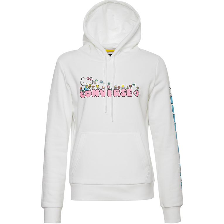 Женское худи Converse × Hello Kitty (белое)