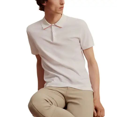 HERMES Double Jeu Polo Shirt Men's White