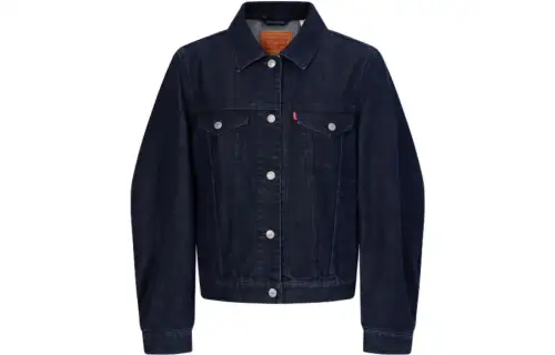 Levis Jackets Women's Blue Lapel Moderate Other