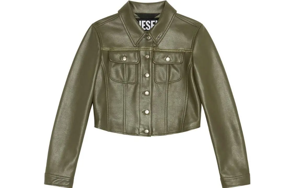 DIESEL Jackets Women's Green Lapel Moderate Other