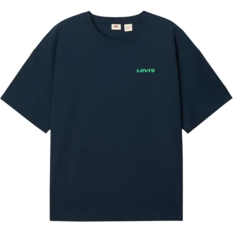 Levi's T-Shirts Men's Navy Blue Crew Neck Moderate
