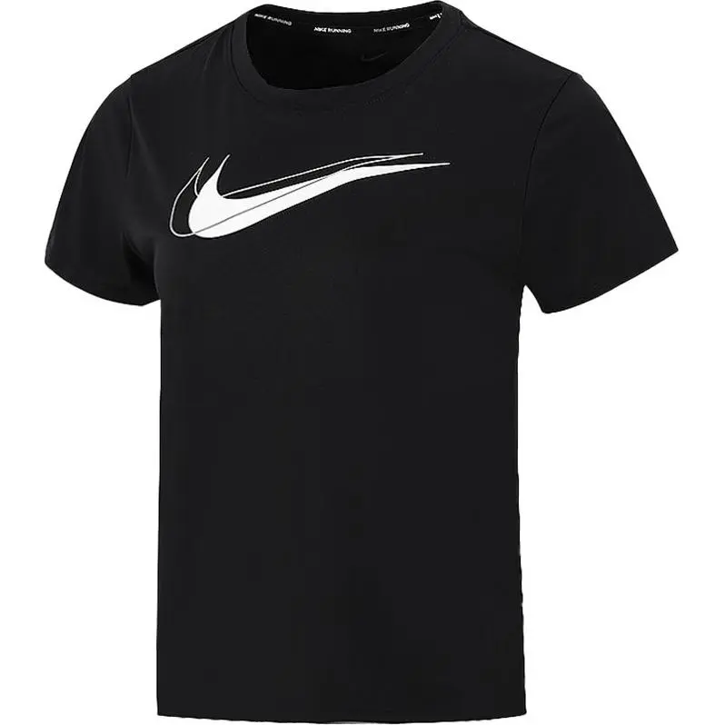Nike T-Shirts Women's Black Crew Neck Moderate