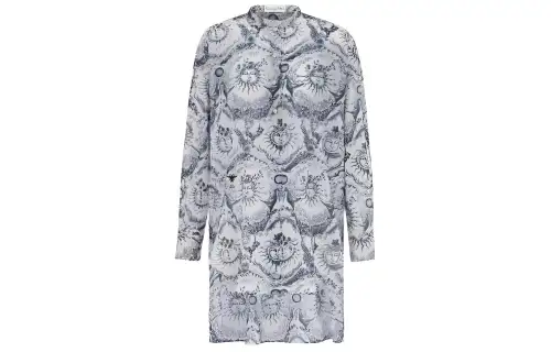 DIOR Shirts Women's White Blue Stand Collar Moderate Other
