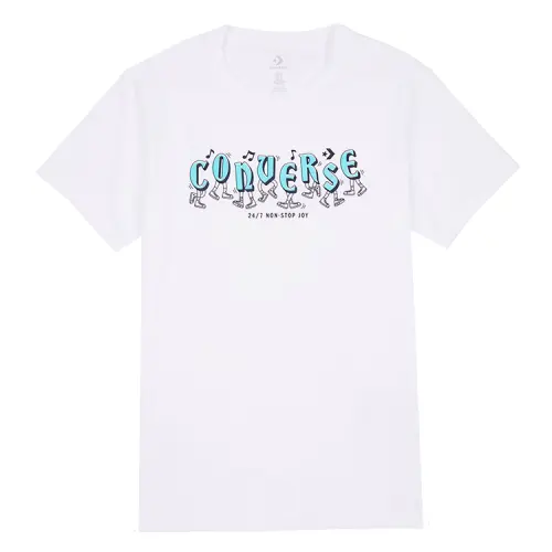 Converse T Shirts Women's White Crew Neck Moderate Other