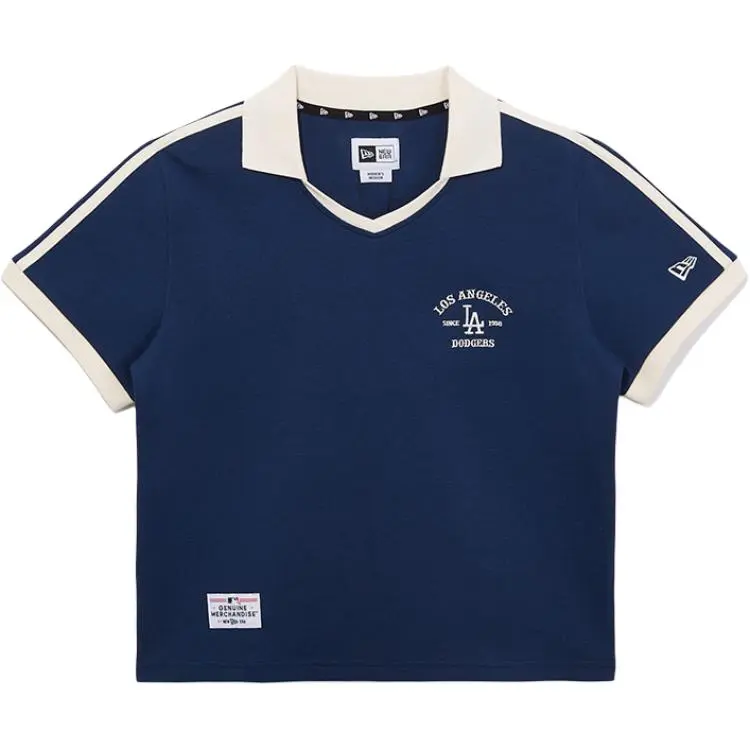 New Era Los Angeles Dodgers Polo Shirts Women's Navy Blue Polo Collar