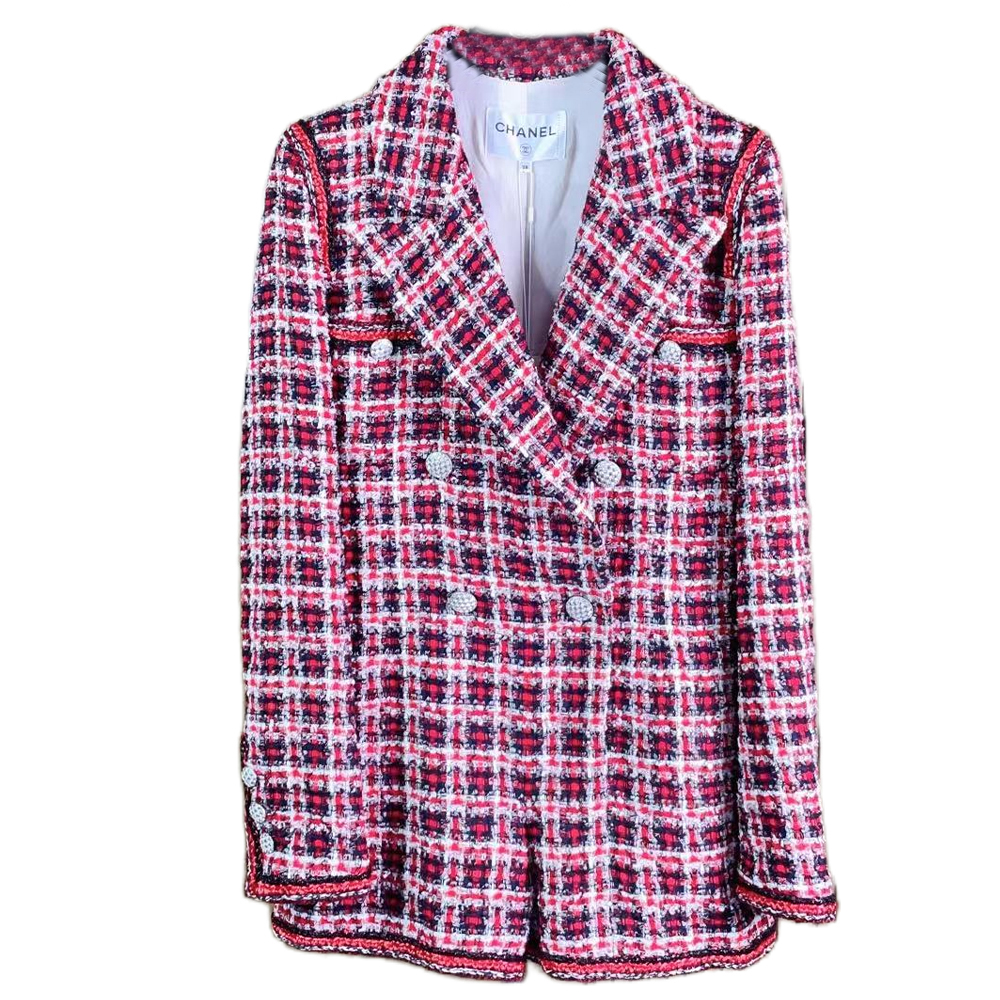 CHANEL Bodysuits Women's Red V Neck