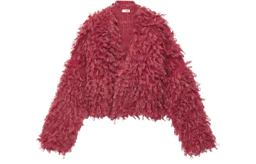 LOEWE Cropped Cardigan 'Red/Black/White'