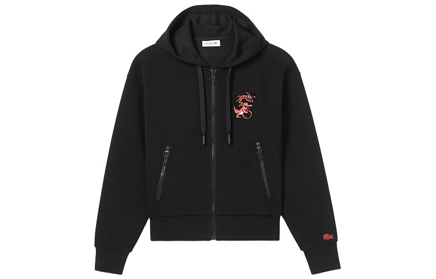 Женское худи LACOSTE (черное)