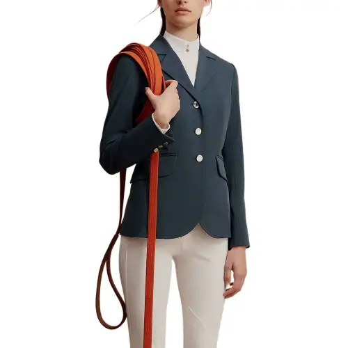 HERMES Jackets & Coats Women's Prussian Blue