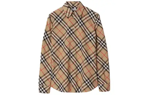 Burberry Check Printed Long Sleeved Shirt