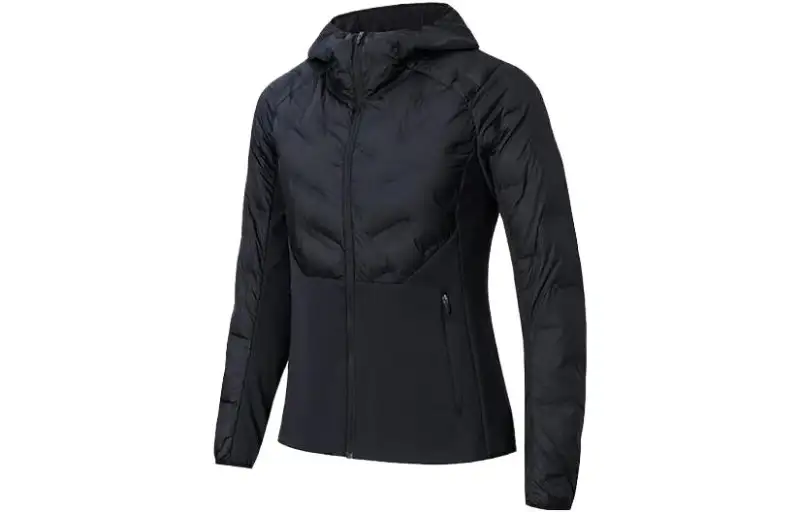ANTA Running Collection Jackets Women's Black Hooded Thickened Other
