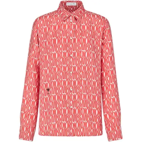 DIOR Shirts Women's Coral Lapel Moderate