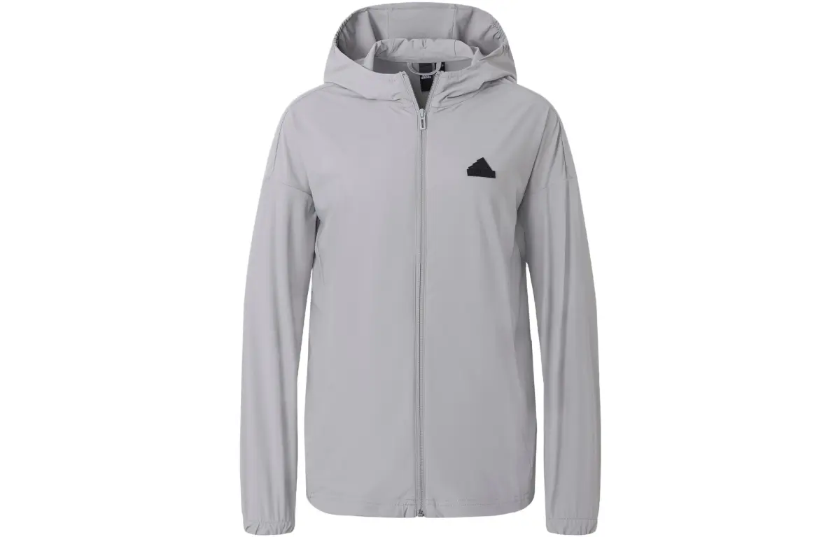 Adidas Jackets Women's Pure Ice Gray Hooded Moderate Other