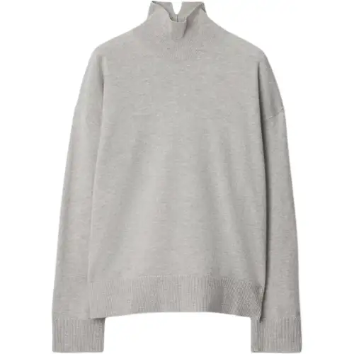 Burberry Cashmere Sweater Women's Light Heather Gray