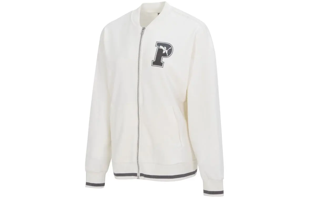 PUMA Jackets Women's White Baseball Collar Moderate Other