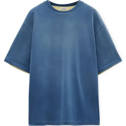 LOEWE T Shirts Women's Blue Crew Neck Moderate Straight Fit