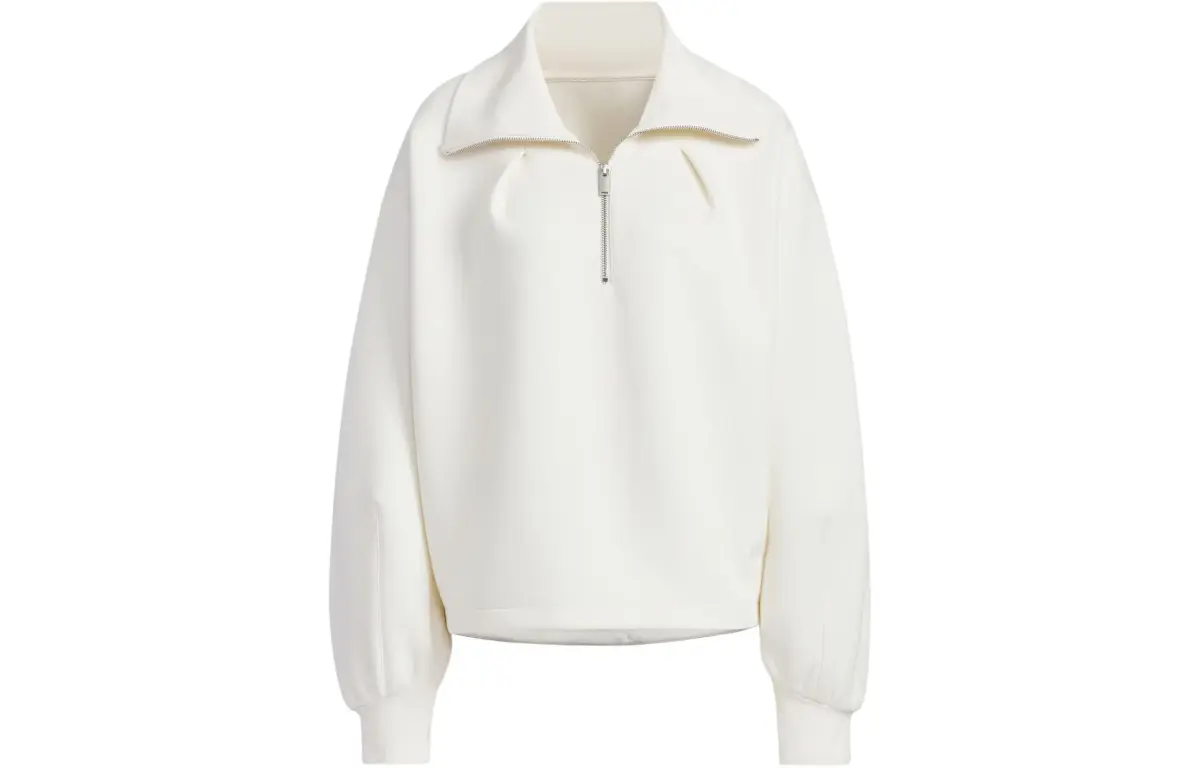 Adidas Spacer 1/2 Zip Track Top Sweatshirt Women's White