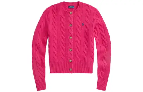 Polo Ralph Lauren Pony, long-sleeve with a round collar, pink sweater, with your logo imprint, with embroidery